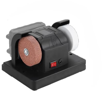 LeTkingok Piccola Mola da Banco con Batteria agli Ioni di Litio, Utensile Elettrico Multifunzionale per la Foratura e la Lucidatura Domestica, Regolabile a 7 Velocità