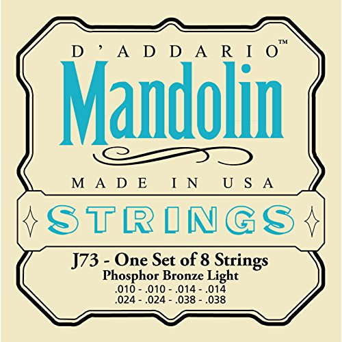 D'Addario J73 Saiten als Satz Mandola Mandocello & Mandobass Mandoline Bronze