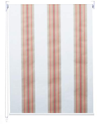 Rollo HWC-D52, Fensterrollo Seitenzugrollo Jalousie, 70x160cm Sonnenschutz Verdunkelung Blickdicht - weiß/rot/beige