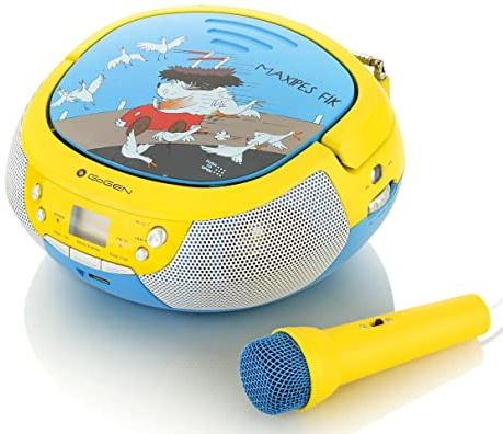 GoGEN Karaoke CD-Player I Maxipes I Bluetooth I USB Port I Karaokemikrofon I Kopfhöreranschluss I Karaokeplayer I Gelb