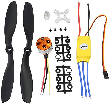 ICQUANZX RC 1000KV Brushless Motor A2212 13T with 30A Brushless ESC Set 1045 Propeller CW CCW Accessories Kit Mount for RC Plane DJI F450 550 Quadcopter (1000kv Brushless Motor Set)