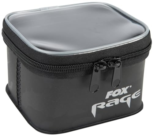 Fox Rage Small 14x12,5x9cm Camo Accessory Bag - Tasche für Spinnzubehör, Zubehörtasche für Raubfischtackle, Angeltasche zum Spinnangeln