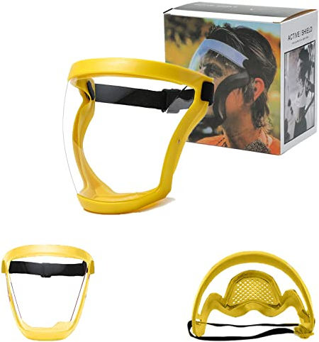 Anti-Fog Protective Full Face_Shield, Reusable Super Face Protective Cover, HD Durable Adjustable Face Visor