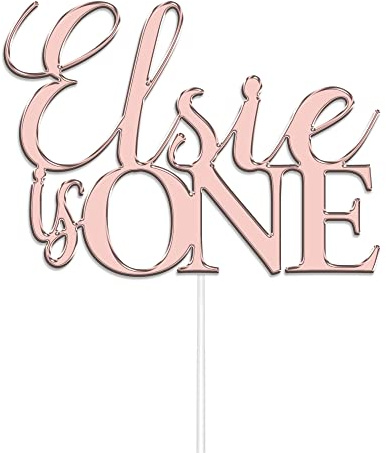 KreateSquare Personalised Cake Topper, Custom Name Party Cake Decoration