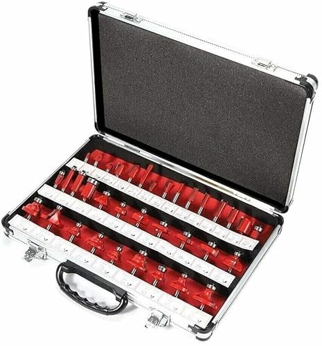 Kit da 35 Frese Gambo 6mm per Legno per Fresatrice a Pantografo Frese per Scanalature Legno Frese per Lavorazione Legno Frese per Bordi Cornici (Kit da 35 pezzi Gambo 6mm)