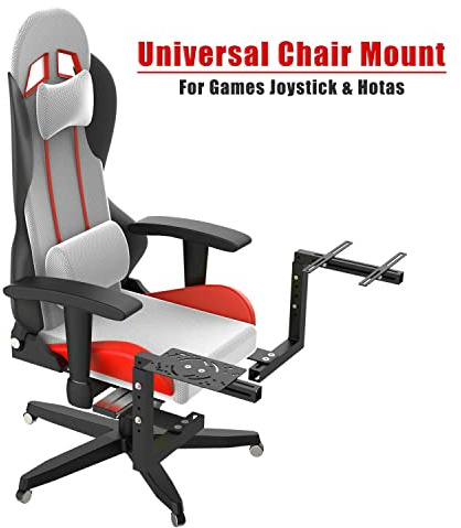 EG STARTS Universal Games Chair Mount for Flight Sim Game Joystick Throttle Hotas Systems Compatible with Logitech X56, X52, X52 Pro, Thrustmaster T-Flight Hotas, A10C Hotas Warthog, T.16000M, TCA