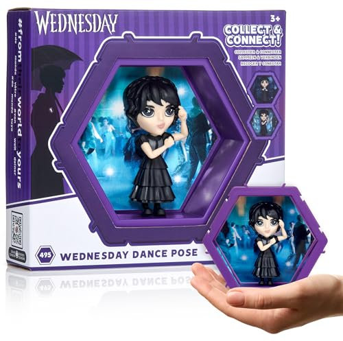 WOW! PODS 4D Wednesday School Dance | Anschließbare, sammelbare Wackelkopffigur, die aus ihrer Welt in Deine Welt platzt | Wand- oder Regaldisplay | Wednesday Addams Spielzeug und Geschenke
