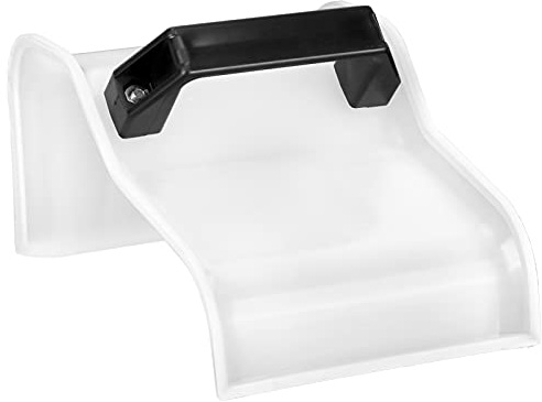 Truelle de Bordure en Béton, Outil de Paysagisme Blanc, Moule en Plastique avec Poignée pour Bordures de Jardin et Trottoirs