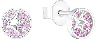 s.Oliver Ohrstecker 925 Sterling Silber Mädchen Kinder Ohrschmuck, mit Zirkonia synth., Stern, Kommt in Schmuck Geschenk Box