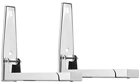 Sturdy Foldable Microwave Oven Bracket Wall Mount Rack Shelf with Adjustable Foldable Design