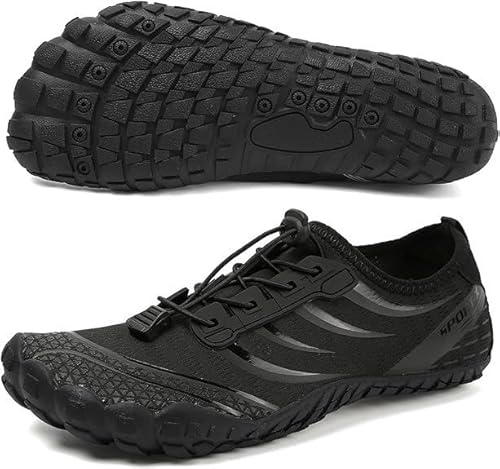 ziitop Barfußschuhe Herren Wasserschuhe Damen Barfußschuhe Damen Wasserschuhe Herren Aquaschuhe Strandschuhe Schnell Trocknen Surfschuhe Schwimmschuhe für Beach Pool Surfen Yoga(Schwarz 40EU)