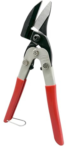 HOUSERAN Blechschere, 260mm Metallschere, mit Sicherheitsverriegelungsmechanismus, zum Schneiden von Blech, Aluminium, Leder, Maschendraht, Kupfer, Plastik