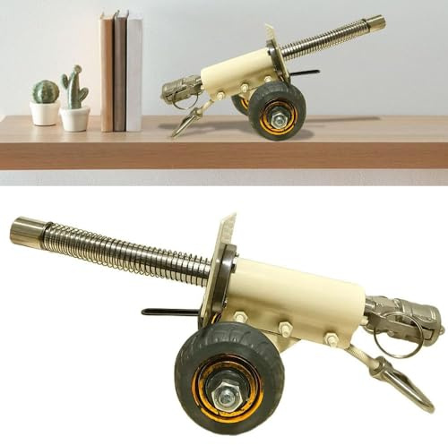 KWJNH Smällare Artilleri kanon, rostfritt stål minikannon, militärmodellsamlingsprydnader, rostfritt stål kanon modell smällare launcher skrivbordsdekoration och samlarobjekt