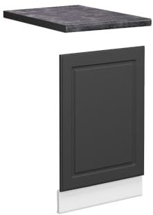 Vicco Façade Fame-Line, Anthrazit-Gold Landhaus, 45cm, PT Anthracite, à Combiner avec d'autres modules de la série Fame-Line