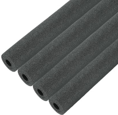 sourcing map Lot de 4 tubes d'isolation en mousse pour tuyau en cuivre, 13 mm x 37 mm, protection contre le gel pour tuyau en cuivre, noir