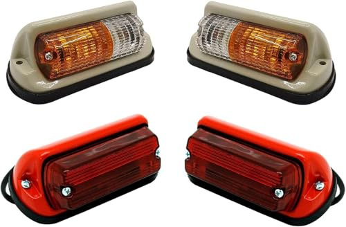 APSMOTIV Traktor Seitenlichter und Blinker und Rücklichter Lampen-Rücklicht-Set ohne Glühbirnen Kompatibel mit Massey Ferguson Traktor 135 135 Benzin 148 165 168 175 178 185 188