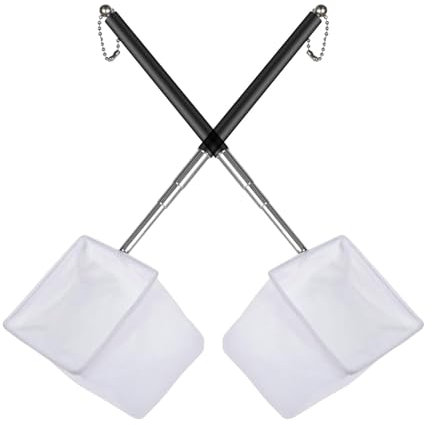 Adjustable Mini Aquatic Creature Catcher – 3-Size (5/7.5/10cm) Fine-Mesh Nets with Extending Metal Pole for Nano Tanks & Ponds | Round/Square Soft Edge Design