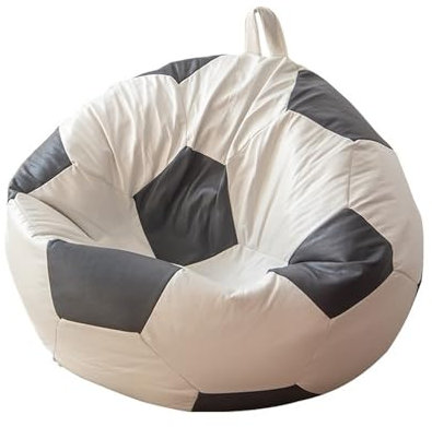 KBZSlyn Fußballsack für Kinder und Erwachsene, Fußball, aus Kunstleder, Sitzkissen, ohne Polsterung, Fußball, Stuhl für Indoor-Spiele (L)