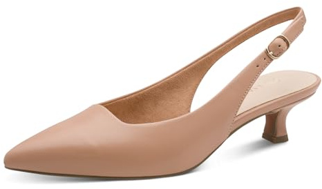 MARCO TOZZI Décolleté da Donna Morbido Plantare Feel Me Fodera Morbida vegane Sintetiche, Beige (Cappuccino), 38 EU