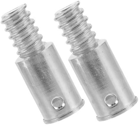 Anneome 2Pcs Metal Threaded Handle Adapter for Mop Broom Sturdy Tip Replacement Compatible Straight Rod and Telescopic Metal Poles