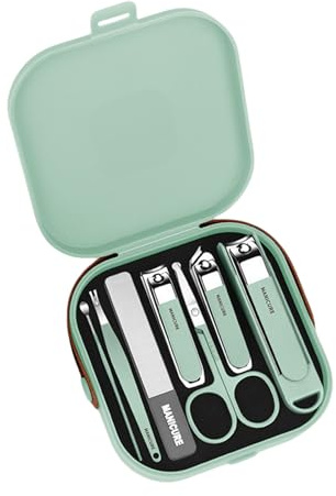Maniküre-Set, Nagelknipser, 7-in-1, professionelle Pediküre-Pflege, für Herren und Herren, Nagelpflege-Set, Pflege mit Reiseetui