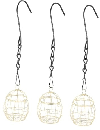 DIYEAH 3 Stück Vogel-futterball mit Haken Kleine Wildvögel Futterstation zum Aufhängen Wetterfester Outdoor-futtersilo für Garten Geeignet für Finken Spatzen Amseln und Singvögel