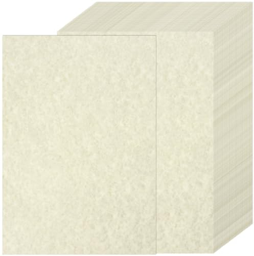 A4 Parchment Certificate Paper 180gsm - 100 Sheet Vintage Cream Card for Printing, Writing & Certificates, Compatible with Inkjet & Laser Printers (297 x 210mm)
