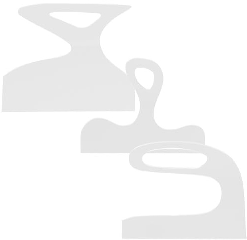 PACKOVE Modelli Stencil Acrilici Riutilizzabili per Manici Tagliere Trasparenti, Set 3 Pezzi per Taglio Salumi e Lavorazione Cucina Professionale