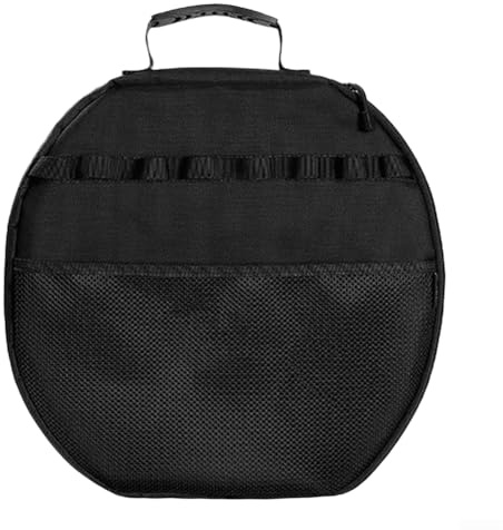 Yelvera Borsa protettiva per griglia realizzata in resistente tessuto Oxford 600D con imbottitura in cotone perlato e tasca in rete (nero)