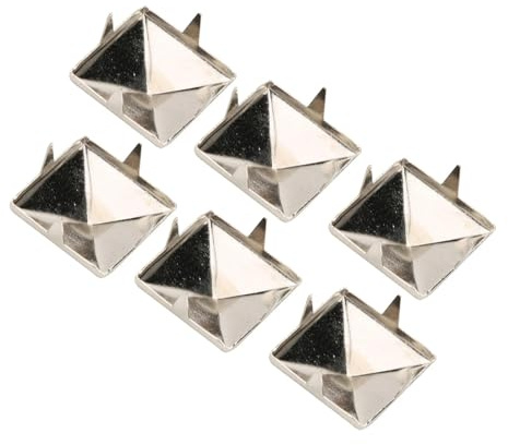 zhuguiming Remaches plateados de 4mm-35mm, púas cuadradas, 4 garras, remaches for ropa con tachuelas, accesorios Punk cuero Metal DIY(4mm)