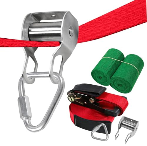 Slack Line und Schaukel – mit Riemenscheibe und Balance-Spielzeug | -Set für Jugendliche, Mädchen, , Garten, Hof, Spielplatz, Schule, Fitnessstudio,