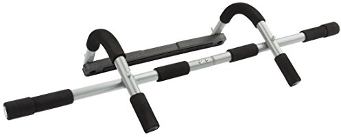 Ultrasport Unisex 4-1 Barra trazioni, Allenatore superior part of the body, Allenatore multifunzionale, Ausrüstung für den Einsatz zu Hause und im Büro, Länge ca. 61 bis max. 81, Grigio e Nero