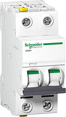 Schneider A9F07202 Disjoncteur iC60H 2P 2A Caractéristique C