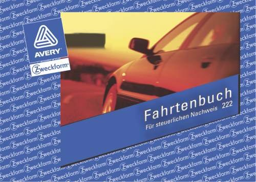 AVERY Zweckform 222 | 1x Fahrtenbuch für PKW, (A6 quer, 40 Formulare auf 80 Seiten, insgesamt 390 Fahrten pro Buch, für Deutschland und Österreich) inkl. Gesamtübersicht und Kraftstoffverbrauchstabelle, weiß (1 Stück)