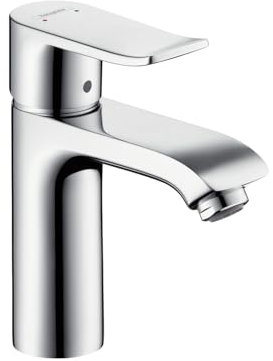 hansgrohe Wasserhahn Metris für geringen Durchfluss (Armatur mit Auslauf Höhe 110mm ohne Ablaufgarnitur) Chrom
