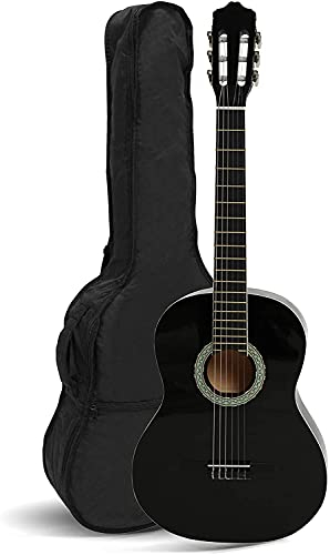 Juan Miguel Navarrez Konzertgitarre, klassische Gitarre, 3/4 schwarz, inkl. Tasche
