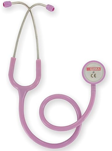 Gima - Duphone classique à double tête pour adulte, stéthoscope avec pavillon en acier inoxydable et bandeau avec double ressort interne, lilas, 32541