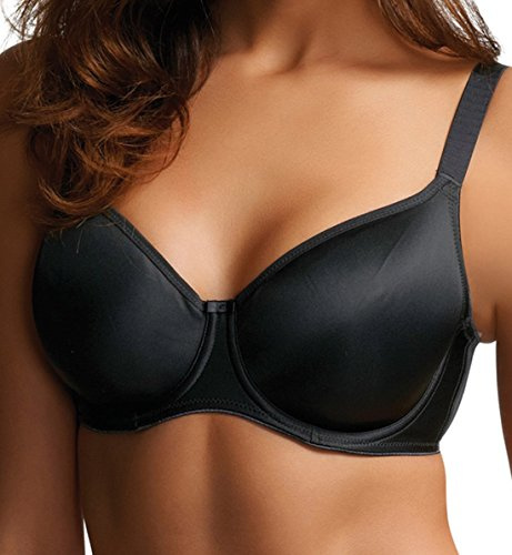 Fantasie Reggiseno a Balconcino da Donna Senza Cuciture Liscio 4520, Nero, 5DD