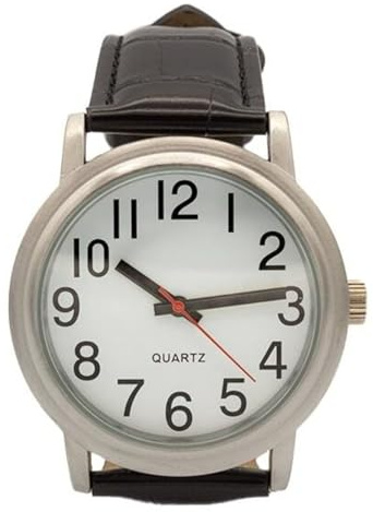 Ravencourt Living Easy to Read Analogue Watch - Bold Hands and Numbers, Easy to Grip Crown, Available in 2 Sizes (Large)