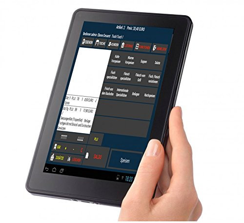 10 Kassenterminal Kellnerterminal für Gastronomie (Restaurant, Cafe, Bar usw.) mit Blitzkasse Kassensoftware, Bedienerterminal