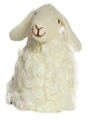 Eierwärmer Aufsteller Schaf weiss Filz Deko Tischdeko Ostern