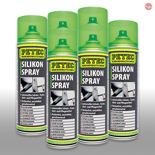 Petec_bundle 6X PETEC SILKIONSPRAY Silicon Spray Trennmittel Kunststoffpflege 500 ML 70850