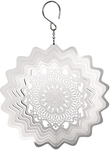 CIM Edelstahl Deko Windspiel - Mirror Ornament BRÜSSEL 150 - Abmessung: Ø15cm - Vogelabwehr - Vogelschreck