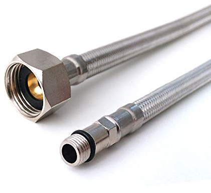 Xcel Home 2 x M12 x1/2 BSP (400mm) Flexi Monobloc Mixer Tap Connectors | Flexi Pipes Tails | Fits Kitchen & Basin Monobloc Mixer Taps