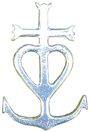Broche Croix de Camargue, Broche Camargue, Croix de Camargue, Faite à la Main, en Etain, Fabrication Francaise, Made in France, par Les Etains de Jumilhac