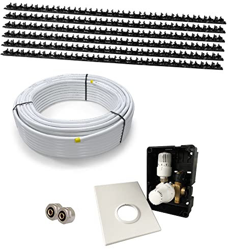 HoWaTech CLAMP Warmwasser Flächenheizung Komplettset Regelbox TH-RTL, Heizfläche:10.00m²