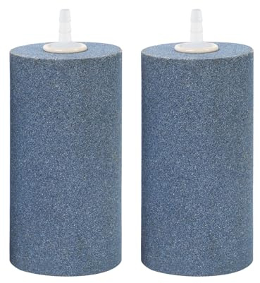 AQUANEAT Air Stones - Paquete de 2 Piedras de Aire Grandes, difusor de Burbujas aireador, Accesorios de Bomba de Aire, Piedras de Aire para acuarios, hidropónicos, estanques y peceras