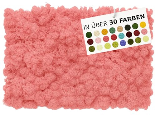 NaDeco Island-Moos 500g, echtes Moos in 30 Farben zur Wahl, fluffig & prall, Basteln Wand Deko Moss, für Moosbild Mooswand Moosplatten Kugelmoos Dekoration Ostern Weihnachten, Farbe:Fuchsia