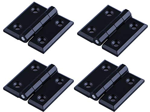 YOFASEN Charnières Pliantes - 4PCS Charnières de Porte de Matériel pour Porte de Placard Domestique, Alliage de Zinc, Noir, 40 * 40 * 5mm
