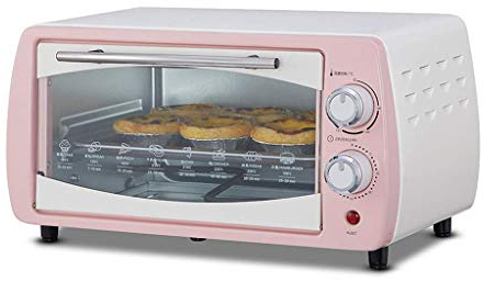 Mini horno de 10L Temperatura ajustable 0-230 ℃ y temporizador de 60 minutos Control de temperatura independiente Horno doméstico Horno eléctrico Hornear pasteles y pan Multifunción Automático con a